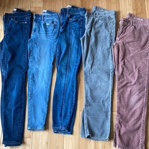 Lot of 5 pairs Gap Jeans size 26